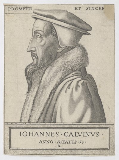 Jean Calvin at Fifty-Three Years Old by Rene Boyvin